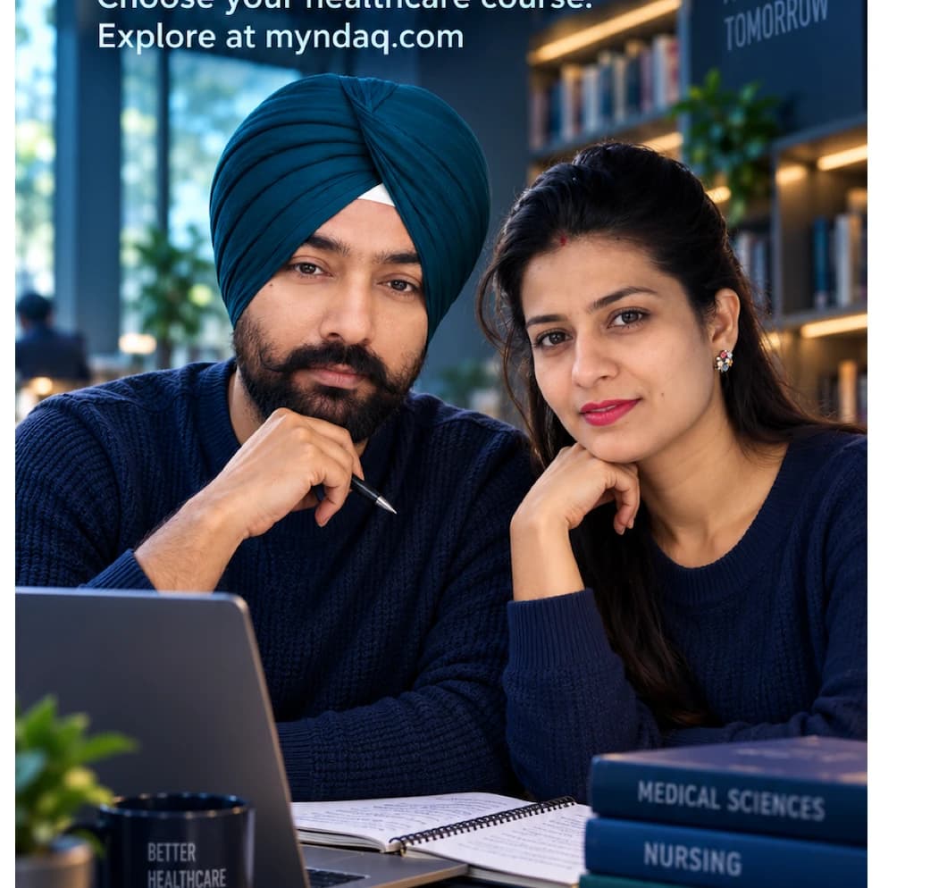 Supplied illustration of a couple studying together in a library